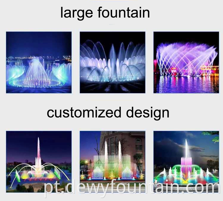 Design gratuito ao ar livre de alto nível de água de dança musical com luzes com luzes DW-88